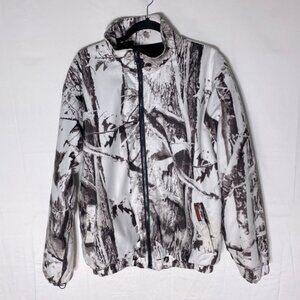 Great Outdoorsman White Brown Winter Woodlands Camo Hunting Jacket L